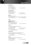 Page 55English
Appendices
Scandinavia
Grev Wedels Plass 2 
3015 Drammen, Norway
Tel : +47 32 26 89 90
   Fax : +47 32 83 78 98 
Service : info@optoma.no
Latin America
715 Sycamore Drive 
Milpitas, CA 95035, USA
Tel : 408-383-3700
      Fax : 408-383-3702
www.optoma.com.br    www.optoma.com.mx 
Korea
WOOMI TECH.CO.,LTD 
4F,Minu Bldg.3.tw3-14, Kangnam-Ku, seoul,135-815, KOREA
Tel : +82+2+34430004

   Fax : +82+2+34430005
Japan
東京都足立区綾瀬3-25-18
株式会社オーエスエム
サポートセンター:0120-46-5040
E-mail : info@osscreen.com...