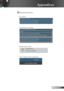 Page 45
45English

Appendices

 Message Reminders
 
 Fan failed:
 
 Temperature warning:
 
 Replacing the lamp:
 
 Out of range: (refer to page 49)
  
  