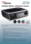 Page 1EP720i
Digital DLP® Projector
Small  and  stylish,  the  EP720i  will  deliver  life-like  presentations  and  movies  up  to  300”.  Great  colours, 
really  impressive  brightness  and  easy  to  use  both  in  the  office  and  at  home,  with  computers,  games 
consoles and DVD players.•	 2500	ANSI	Lumens	to	highlight	the	finest	detail	in	ambient	light	conditions
•	 Designer	styling	and	compact	at	2kg;	as	versatile	on	the	move	as	it	is	when	installed
•	 BrilliantColor™	and	2000:1	contrast	gives...