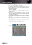 Page 24
English


On-screen Display Menus
The  Projector  has  multilingual  On-screen  Display  menus  that  allow  you  to make image adjustments and change a variety of settings. The projector will 
automatically detect the source.
How to operate
1.  To  open  the  OSD  menu,  press Menu  on  the  Remote  Control  or 
Projector Keypad.
2.  When  OSD  is  displayed,  use  ◄►  keys  to  select  any  item  in  the 
main menu. While making a selection on a particular page, press 
▼ or Enter to enter...