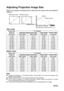 Page 25EN-25
Adjusting Projection Image Size
Refer to the graphic and table below to determine the screen size and projection
distance.
XGA model
WXGA model
Note
„Position the projector in a horizontal position; other positions can cause heat build-up and
damage to the projector.
„Keep a space of 30 cm or more between the sides of the projector.„Do not use the projector in a smoky environment. Smoke residue may build-up on critical
parts and damage the projector or its performance.„Consult with your dealer for...