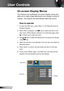 Page 2424English
User Controls
The Projector has multilingual On-screen Display menus that 
allow you to make image adjustments and change a variety of 
settings. The projector will automatically detect the source. 
How to operate 
1. To open the OSD menu, press “Menu” on the Remote Control or 
Projector Keypad.
2  When OSD is displayed, use   keys to select any item in the 
main menu. While making a selection on a particular page, press 
 or “Enter” key to enter sub menu.
3. Use   keys to select the desired...