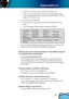 Page 35
English
33

Appendices

5.  Select the “Change” button under the “Monitor” tab.
6.  Click on “Show all devices.” Next, select “Standard monitor 
types” under the SP box; choose the resolution mode you need 
under the “Models” box. 
  If you are using a Notebook:1.  First, follow the steps above to adjust resolution of the com-
puter.
2.  Press the toggle output settings. example: [Fn]+[F4]
   
  If you experience difﬁ  culty changing resolutions or your monitor 
freezes, restart all equipment...