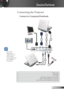 Page 133English
Installation
Connecting the Projector
	Due to the  
difference in 
applications for 
each country, 
some regions may 
have different 
accessories.
Connect to Computer/Notebook
1...............................................................................................................Power Cord
2................................................................................................................. USB Cable...