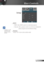 Page 3535English
User Controls
Setup
 RS232

 RS232: Allow RS232 control of an individual projector.
 Network: Allow projector control via web browser (Internet Ex -
plorer) using the network (Default setting).
  Wireless
Choose “On” to turn on the wireless mode.
	 “Wireless” is only 
functional with 
optional wireless 
module. 