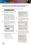 Page 44English
44
English
44
User Controls
For example: Use Microsoft Internet Explorer (IE) web browser to 
control the projector, the IP address is http: // 10.0.50.100.
Step 1:  Find an IP Address (10.0.50.100) from LAN function of projector.
Step 2:  Select apply and press “Enter” button 
to submit function or press “menu” 
key to exit.
Step 3:  To open Network Connections, 
click Start, click Control Panel, click 
Network and Internet Connections, 
and then click Network Connections. 
Click the connection...