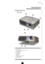 Page 5English
5
Main Unit
Product Overview
Introduction
1. Panel Control
2. Power Connector & Power Switch
3. Connection Ports
4. Focus Ring
5. Zoom Lens
6. Zoom Ring
7. Speaker
8. Remote Control Receiver
9. Elevator Button
10. Elevator Foot
 1
2
3
45
8
6
7
910     