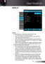 Page 31English31
User Controls
Format
Use this function to choose your desired aspect ratio.
4:3: This format is for 4x3 input sources. `
16:9: This format is for 16x9 input sources, like HDTV and  `
DVD enhanced for Widescreen TV.
LBX: This format is for non-16x9, letterbox source and for us- `
ers who use external anamorphic lens to display 2.35:1 aspect 
ratio using full resolution. 
Native: This format displays the original image without scaling. `
AUTO: Automatically selects the appropriate display format....