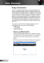 Page 5656English
User Controls
Ruby is a embedded project which can bring the high perfor-
mance in network projection. Base on network protocol, user 
can configure the projector remotely. It supports to connect the 
PC with Projector by USB, Ethernet, and Wireless. This project 
makes full use of the network capability. It allows the admin-
istrator to control all the projectors in one building by one PC. 
When some emergencies happen, the projector can send out 
alert information to administrator by email...