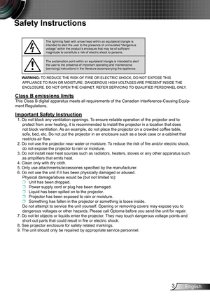 Page 4Safety Instructions
The lightning flash with arrow head within an equilateral triangle is intended to alert the user to the presence of uninsulated “dangerous voltage” within the product’s enclosure that may be of sufficient magnitude to constitute a risk of electric shock to persons.
The exclamation point within an equilateral triangle is intended to alert the user to the presence of important operating and maintenance (servicing) instructions in the literature accompanying the appliance.
 WARNING: TO...