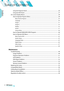 Page 2
2
  *  
DVD P
rojector

English

TABLE OF CONTENTS
TABLE OF CONTENTS
TABLE OF CONTENTS
TABLE OF CONTENTS
TABLE OF CONTENTS
TABLE OF CONTENTS
TABLE OF CONTENTS
TABLE OF CONTENTS
TABLE OF CONTENTS
TABLE OF CONTENTS
TABLE OF CONTENTS

    Using the Projector Panel
 .............................................................................................................
    Using the Projector Panel...