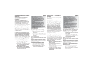 Page 21Bestimmungen und Sicherheit-
shinweiseDieser Anhang führt die allgemeinen 
Hinweise zu dem Projektor auf.
FCC-Hinweis 
“Dieses Gerät wurde getestet und als 
übereinstimmend mit den Richtlinien für 
ein Gerät der Klasse B gemäß Teil 15 der 
FCCBestimmungen befunden worden. 
Diese Grenzwerte sehen für die Heiminstal-
lation einen ausreichenden Schutz vor
gesundheitsschädigenden Strahlen vor. 
Dieses Gerät erzeugt, benutzt und strahlt 
u. U. Radiofrequenz-Energie aus und kann, 
falls es nicht entsprechend...