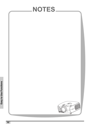Page 5252
Easy to Use Functions
NOTES 