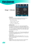 Page 24
User Controls
24

Image | Advance
 Degamma
This allows you to choose a degamma table that has been ﬁ  ne- 
tuned to bring out the best image quality for the input.
  Film: For home theater.
  Video: For video or TV source.
  Graphics: For image source.
  PC: For PC or computer source.
 Brilliant Color
This adjustable item utilizes a new color-processing algorithm 
and system level enhancements to enable higher brightness while 
providing true, more vibrant colors in picture. The range is from “ 0 
”...