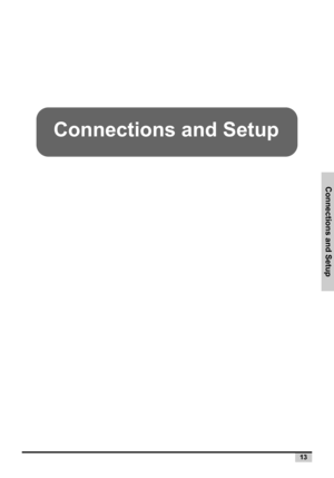 Page 13Connections and Setup
13
Connections and Setup 