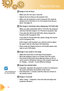 Page 36
36English 
Appendices

 Image is out of focus
 Make sure the Lens cap is removed.
 Adjusts the Focus Ring on the projector lens.  
 Make sure the projection screen is between the required 
distance 4.9 to 39.4 feet (1.5 to 10.0 meters) from the pro-
jector. See page 16.
 The image is stretched when displaying 16:9 DVD title
When you play anamorphic DVD or 16:9 DVD, the projector 
will show the best image in 16: 9 format on projector side.
If you play the LBX format DVD title, please change the...