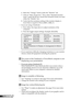 Page 38
38English

Appendices

 6.  Select the “Change” button under the “Monitor” tab.
 7.  Click on “Show all devices”. Next, select “Standard monitor 
types” under the SP box; choose the resolution mode you need 
under the “Models” box. 
 8.  Verify that the resolution setting of the monitor display is 
lower than or equal to UXGA (1600 x 1200). (*)
 If you are using a Notebook:
 1.  First, follow the steps above to adjust resolution of the  
computer.
 2.  Press the toggle output settings. Example:...