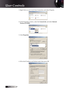 Page 56English
3. Right Click on your Local Area Connection, and select Property.
4. In the Properties window, select the General tab, and select Internet  Protocol (TCP/IP).
5. Click Properties.
6. Fill in the IP address and Subnet mask, then press OK. 
User Controls 