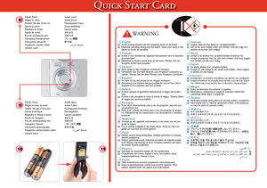 Page 2Juster zoomJuster ZoomΠροσαρμογή ΖουμZoom beállításaUpravit zoom調整變焦调整变焦［ズーム］調整줌 조절
8
English■ Avoid staring directly into the projector beam at all times. ■ Minimize standing facing into the beam. Keep your back to the beam as much as possible.Français■ Evitez à tout moment de regarder directement vers le faisceau du projecteur.■ Minimisez le temps passé face au faisceau. Restez dos au faisceau autant que possible.Deutsch■ Nicht direkt in den Projektor-Lichtstrahl schauen.■ Vermeiden Sie, mit dem...