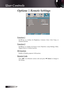 Page 6060
Options | Remote Settings
Function 1
Set F1 key as a hotkey for Brightness, Contrast, Color, Color Temp. or 
Gamma function.
Function 2
Set  F2 key as a hotkey for Source Lock, Projection, Lamp Settings, Mute, 
Digital Zoom or Volume function.
IR Function
Enable or Disable projector’s IR function.
Remote Code
Press  ◄► to set Remote custom code and press  (Enter) to change to 
the setting.
User Controls 
English   