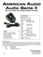 Page 1
Audio Genie II
Turn your music from analog to digital with ease!
6122 S. Eastern Ave
Los Angeles Ca. 90040
www.americanaudio.us   4/08
Features:
16-bit/48 kHz AD/DA Converter    
USB bus - powered, adapter-free  
2 Input & 2 Output       
Line Input Gain Knob     
Line/Phone Selector     
RCA analog connections
Customer Support: 
American  Audio®  provides  a  toll  free  customer  support  line,  to  provide  set  up  help  and  answer  any 
question should you encounter problems during your initial...