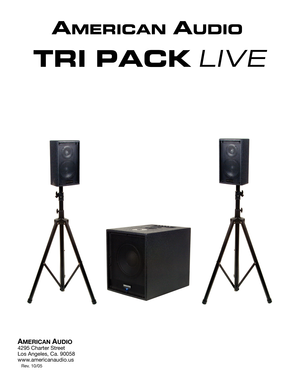 Page 1
AMERICAN AUDIO
4295 Charter Street
Los Angeles, Ca. 90058
www.americanaudio.us
   Rev. 10/05 