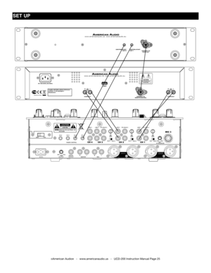 Page 25SET UP
©American Audio®   -   www.americanaudio.us   -   UCD-200 Instruction Manual Page 25 