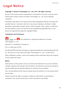 Page 81Legal Notice 
76
Legal Notice
Copyright © Huawei Technologies Co., Ltd. 2015. All rights reserved.
No part of this manual may be reproduced or transmitted in any form or by any means 
without prior written consent of Huawei Technologies Co., Ltd. and its affiliates 
(Huawei).
The product described in this manual may include copyrighted software of Huawei and 
possible licensors. Customers shall not in any manner reproduce, distribute, modify, 
decompile, disassemble, decrypt, extract, reverse engineer,...