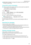 Page 114Quicklyreplytomessage:Newmessageswillbedisplayedinthenotificationbar
.Touch
thebuttontocomposeareply.
UsingRCSinstantmessaging z
BeforeusingRCSinstantmessaging,checkthatyouandtherecipienthaveenabledRCS
andhaveloggedintoyourRCSaccounts.
z Somecarriersmaynotsupportthisfeature.
1 Open Messaging.
2 T

ouch !Settings!Message+,andturnonRichcommunications.
3 Inthelistofmessagethreads,touch .
4 T

ouch...