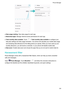 Page 130z
Datausageranking:V iewdatausageforeachapp.
z Networkedapps :ManageInternetaccesspermissionsforeachapp.
z Totalmonthlydataavailable :Touch !T
otalmonthlydataavailable
toconfigureyour
dataplansettingsanddatausagereminders.Yourphonewillcalculateyourmobiledatausage
andremainingdataallowanceforthebillingperiodyouspecify.Whenyouhaveusedupyour
monthlyallowance,youwillreceiveareminder,oryourphonewilldisablemobiledata.
z Datasaver...