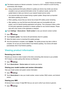 Page 148ThisfeaturerequiresanInternetconnection.ConnecttoaWi-Finetworktoavoidincurring
unnecessarydatacharges. z
Usingunauthorizedthird-partysoftwaretoupdateyourdevicemayrenderyourdevice
unusableorputyourpersonalinformationatrisk.Foroptimumresults,usetheOT A
updatefeatureortakeyourdevicetoyournearestHuaweiservicecenter .
z Yourpersonaldatamaybeerasedduringasystemupdate.Alwaysbackupimportant
databeforeupdatingyourdevice.
z...