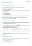 Page 129Phone Manager 
122
Phone Manager
Optimizing your system
Use Phone Manager to make your phone run faster and optimize performance.
Conducting a comprehensive scan
Open Phone Manager.  Your  phone  will  automatically  conduct  a  comprehensive  scan  and           
optimize your system.
Cleaning up your phone
1 Open Phone Manager.
2 Touch System optimization to scan for and clear cached application data and system trash.
 
Follow the onscreen instructions to manually clear files or configure the...