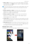 Page 19Getting started 
15
• Adding a widget: On the home screen, pinch two fingers together to enter home 
screen editing mode. Touch 
Widgets and select a widget. The widget will be added to 
a blank area on the home screen.
 You must have enough space on the home screen to add the widget. If there is not 
enough space, add another home screen or free up some space on the current 
screen.
• Moving an application or widget: On the home screen, touch and hold an 
application icon or widget until your phone...