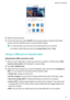 Page 772Selectthereceivingdevice.
3 Onthereceivingdevice,select ACCEPTfromthepopupdialogtoacceptthefiletransfer
request.Openthenotificationpaneltoviewfiletransferprogress.
z Tocancelsending,touchthenameofthereceivingdeviceonyourphone.
z Bydefault,receivedfilesaresavedtothe HuaweiSharefolderinFiles.
UsingaUSBporttotransferdata
SelectingtheUSBconnectionmode 1 WhenyouuseaUSBcabletoconnectyourphonetoacomputeroranotherdevice, Allow...