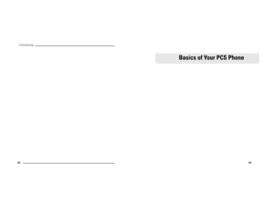 Page 1722Connecting
23
Basics of Your PCS Phone 