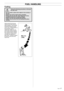 Page 27English Ð 27
!
Fuelling
Taking the following precautions, will lessen
the risk of fire.
¥ Do not smoke or place warm objects in the vicinity of
the fuel.
¥ Always shut off the engine before refuelling.
¥ Slowly open the fuel cap, when filling fuel, so that
possible overpressure is slowly released.
¥ Tighten the fuel cap carefully after fuelling.
¥ Always move the saw from the fuelling area before
starting.
Clean around the fuel cap.
Clean the fuel and chain oil
tanks regularly. The fuel filter
should be...