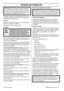 Page 182TÉCNICA DE TRABALHO
182 – Portuguese1155296-38 Rev.1 2012-11-19 A listagem a seguir é uma exposição teórica de como 
proceder nas situações mais comuns que podem ocorrer 
a um utilizador de moto-serras.
Desrama
Na desrama de galhos mais grossos, serão aplicados os 
mesmos princípios da traçagem.
Corte galhos difíceis por partes. (61)
Traçagem
Caso estejam empilhadas, cada tora que quiser cortar 
deverá ser colocada num cavalete ou sobre travessas e 
ser cortada individualmente. 
Remova os pedaços...