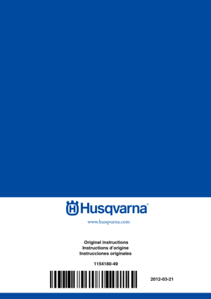 Page 68 Original instructions 
Instructions d’origine 
Instrucciones originales 
´®z+V2$¶9"¨
´®z+V2$¶9"¨2012-03-21
1154180-49  