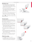 Page 27Starting to sew 
•  Touch Sewing Advisor on the Color Touch 
Screen. Enter the type and weight of fabric 
you are sewing. Select the desired sewing 
technique from the Sewing Advisor or select a 
stitch from one of the menus.
•  Place top and bobbin thread under the pres -
  ser foot and to the back. For best results 
when beginning at the edge of the fabric, 
pla ce a ﬁ ng er on the threads to hold them in 
place as you begin.
•  Place fabric in position under the presser foot.
•  Step on the foot...