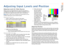 Page 11   10  
Adjust Input 
Levels, Position
Adjusting Input Levels and PositionAdjusting Levels for Video SourcesVideo sources are adjusted best if a color bar test pattern is 
available from the video source: the DVD or VCR player. If not, 
you will have to adjust by eye and the “feel” of the picture.
Note: 
When a video source is selected, Auto Setup Options are not 
available. Adjustments must be made manually.
Adjusting the Picture
1 Select a video source in the 
PICTURE
 menu.
2 Press 
LEVEL
 on the...