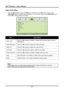 Page 34DLP® Projector – User’s Manual 
Video/Audio Menu 
Press the Menu button to open the OSD menu. Press the cursor ◄► button to move to the 
Video/Audio  menu. Press the cursor 
▲▼ button to move up and down in the  Video/Audio menu. 
Press 
◄► to change values for settings.  
 
Item Description 
Video AGC  Press the 
◄► buttons to enable or disable the Automatic Gain Control for 
video source. 
Video Saturation  Press the ◄► buttons to adjust the video saturation. 
Video Tint  Press the ◄► buttons to adjust...