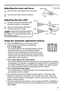 Page 2119
Operating
BLANKLASER
ASPECT
PUSH  ENTER
 PAGE UP
LASER
INDICATOR
MY SOURCE/
DOC.CAMERA
SEARCH
STANDBY/ON
VIDEORGB
PAGE DOWN
ESCMENU RESET
POSITION AUTOPbyP
MAGNIFYON
OFFMY BUTTON1
2VOLUME+
-
FREEZE KEYSTONE MUTE
• When the vertical lens shift 
is adjusted, it is recommended to shift 
the picture upward. NOTE
1.Use the zoom ring to adjust the screen size.
Adjusting the zoom and focus
2.Use the focus ring to focus the picture.
1/2
1/10
1/10
Zoom ring Focus ring
Top
1.Use the vertical lens shift dial to...