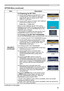 Page 5755
OPTION Menu
OPTION Menu (continued)
ItemDescription
SECURITY
(continued) 5.2 Displaying the MY TEXT
(1)  
Use the ▲/▼ buttons on the SECURITY menu 
to select the MY TEXT DISPLAY menu and 
press the ► button to display the MY TEXT 
DISPLAY on/off menu.
(2)   Use the ▲/▼ buttons on the MY TEXT DISPLAY 
on/off menu to select on or off.
TURN ON 
ó TURN OFF
When it is set TURN ON, the MY TEXT will be 
displayed on the START UP screen and the INPUT-
INFORMATION- when the INFORMATION on the 
SERVICE menu is...