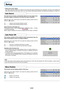 Page 51E-51
Setup
•Select menu name “Setup”.
See “Menu Operation Method” on Page E-37 for information about performing menu operations. The item name display will
differ depending on the input signal. See “List of Item Names Offering Input Selection and Adjustments/Settings” on Page E-42.
The Auto Source function automatically detects the input signal when
the power supply is switched on and when the input is switched.
Select the item name “Auto Source” and select the setting contents with the
SELECT ()...