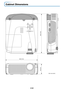 Page 66E-66
MENU
PRESS
TO OPENPRESS
TO OPEN SOURCESTANDBY STATUS
AUTO
QUICK
MENU
Cabinet Dimensions
Unit: mm (inch) 258 (10.2)
83 (3.3)320 (12.6) 