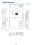 Page 66E-66
STANDBY
AUTO
SOURCESTANDBY PUSH
STATUS
Cabinet Dimensions
Unit: mm (inch)
158 (6.2) 35 (2.4)
209 (8.2)
[When projecting]7 (0.3) 