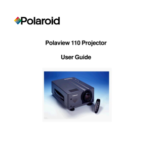 Page 1Polaview 110 Projector
User Guide 