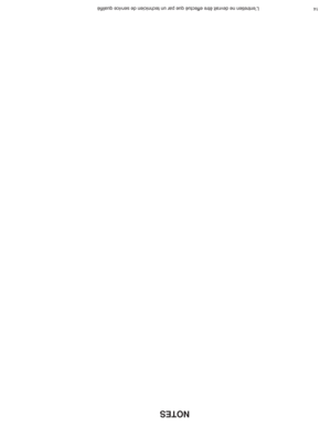 Page 19/
HQWUHWLHQQHGHYUDLWrWUHHIIHFWXpTXHSDUXQWHFKQLFLHQGHVHUYLFHTXDOL¿p
NOTES 