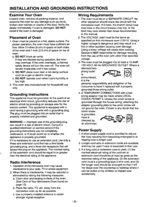 Quasar Microwave Oven Mqs1275 Operating Instructions