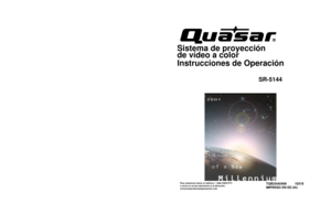 Page 30Color Video Projection System
Operating Instructions
SR-5144
TQB2AA0406 10316
PRINTED IN USA
Sistema de proyección 
de vídeo a color
Instrucciones de Operación
TQB2AA0406 10316
IMPRESO EN EE.UU.
SR-5144
For assistance, please call: 1-888-VIEW-PTV or send
e-mail to: consumerproducts@panasonic.com
Para asistencia llame al teléfono: 1-888-VIEW-PTV
o envíe un correo electrónico a la dirección: 
consumerproducts@panasonic.com
0406 cover.fm  Page 1  Tuesday, July 10, 2001  10:18 AM 